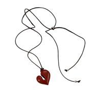2025 Women's Heart Necklace with Adjustable Pull-out Sweater Chain, Ideal Holiday Jewelry Accessory