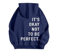 2025 Women's Hoodie "It's Ok Not to Be Perfect", navy, M