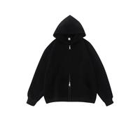 2025 Women's Hoodies Double Zipped- Sports Jacket Long Sleeve Solid Colour Casual Loose Regular Fit Coat Chic and Elegant Goblet Temperament Streetwear Hoodie