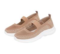 2025 Women's One Foot Stirrup Athletic Casual Shoes Soft Sole Soft Mom Shoe Lightweight Comfortable Hundred Casual Shoes Women Summer Shoe Khaki