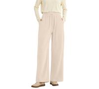 2025 Women's Palazzo Pants Straight - Elastic Waist Trousers with Drawstring Casual Loose Solid Color Passe-Partout Classics Chic Elegant Pants for Autumn and Winter, beige, M