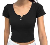 2025 Women's Short Sleeve T-Shirts Round Neck Top Summer Slim Casual Solid Color Comfortable Soft Everyday Chic Elegant Classic Outdoor Beach Top