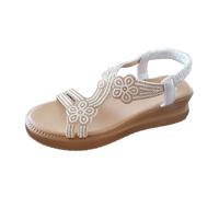 2025 Women's Summer Fashion Boho Style Sandals Toe Water Sandals for Women with Bunions And Arch Support Born (Silver, 4)