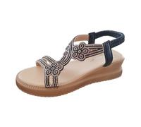 2025 Women's Summer Fashion Boho Style Sandals Toe Water Sandals for Women with Bunions And Arch Support Born (Black, 5.5)