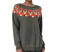 2025 Women's Sweater Large Size - Warm Pullover Long Sleeve Knitted Print Round Neck Loose Comfortable Sweater Chic And Elegant Casual Everyday Versatile Sweater