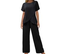 2025 Women's Trouser Suits Office Work Suit Chiffon Mother of The Bride Bohemian Vintage Graffiti Blazer Prom Party Jacket Long Pants Outfits Lapel Cocktail Black