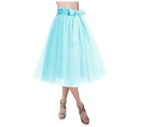 2025 Women's Tutu Lolita Short Petticoat Midi Skirt for Elegant Occasions Skirts Women, BU1, One Size