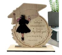 2025 Wooden Graduation Signs - Wooden Vertical Panel Decorative Inspirational Decoration for Office, Photo Prop for High School Celebrations and Congratulations