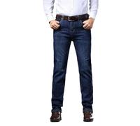 2025 Work Pants Man High Waist Jeans Slim Big Size Casual Straight Elasticity Classics Chic Versatile Streetwear Everyday Comfortable Autumn Winter Pant