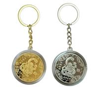 2025 Year of The Snake Coin, 2 Pieces Lucky New Year Commemorative Coin Keychain, Good Fortune Purse Pendant, Purse Bag Accessories for Chinese Friends
