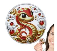 2025 Year of the Snake Coin, Snake Collectible Coin - Chinese Snake Mascot Commemorative Coin,New Year Collectibles, Table Ornaments, Chinese Snake Decorations