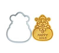 2025 Year of The Snake Cookie Molds Set Sturdy Snake Year Themed Cookie Molds Embosser for Family Baking Enthusiasts Kitchen Baking Utensils