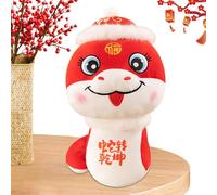 2025 Year of the Snake Plush, Chinese Year of the Snake Plush, Plush Doll Mascot Souvenir Year of the Snake - New Year Decorations of the Snake Stuffed Animals with Red Snake