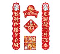 2025 Year Of The Snake Spring Festival Couplets Set Traditional Chinese New Year Decorations Bright Home Office Decors Festival Home Decors