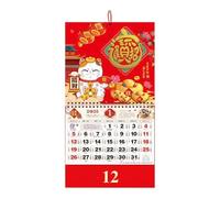 2025 Year of The Snake Wall Calendar, Creative Chinese Zodiacs Snake Hanging Calendar, Decorative Lunar Chinese Spring Festival Hanging Calendar for Home Living Room