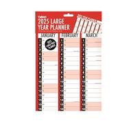 2025 Year Planner Large A1 Wall Calendar Full Year Red Home Office 840 x 600mm