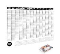 "2025 Year Wall Planner, 365 DAYS Poster Calendar, Laminated Yearly Wall Planner Calendar, 74.2 * 52.5cm, Year Planner Wall Calendar For Home Business OffiIce School "