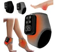 2025Foot Massager, Best Soleva Triple, Foot Massagers for Pain and Circulation, Wireless Triple Therapy Feet Massagers with 5 Heat Level, Rechargeable Heated Ankle Brace (Grey)
