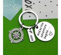 2025Graduation Gifts for Best Friend Keyring Inspirational Gifts for Boys Girls Friendship Jewelry Gift for Sister New Journey Keychain New Job Life Next Chapter Divorce Gifts for Women Men Coworkers