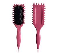 2025Premium Boar Bristle Curly Hair Brush Upgrade Version Curl Defining Brush, for Men Women Girls Curls, Reduce Hair Pulling Frizz, Ergonomic Design and Comfortable，gift