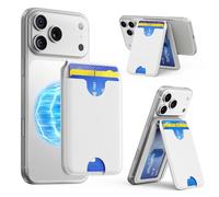 2025Upgraded for MagSafe Wallet, 5 Card Holder, RFID Blocking, Magnetic Wallet for iPhone with Adjustable Stand, Slim for iPhone 17/16/15/14/13/12 Series, Not for 13/12 Mini, Vegan Leather, Light Gray