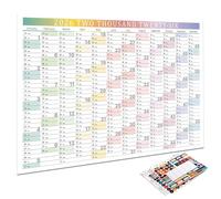 2026 12 Month Calendar | Thick Paper with Stickers - Large Wall Calendar 2026 Planner, for Home Office School Teacher Student Family Work Academic Planning