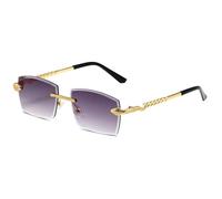 2026 2023 New Polygon Rimless Sunglasses For Women Retro Snake Decoration Clear Eyewear Men Sun Glasses UV400
