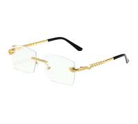 2026 2023 New Polygon Rimless Sunglasses For Women Retro Snake Decoration Clear Eyewear Men Sun Glasses UV400