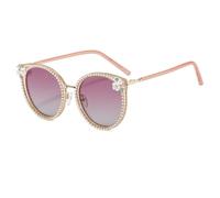 2026 2024 New Vintage Cat Eye Round Sunglasses For Women's Version Metal Rimless Gradient SunGlasses Shades UV400