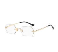 2026 2024 Rimless Rectangle Sunglasses Men For Women Metal Shades Glasses UV400 Frameless