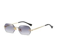2026 2024 Rimless Rectangle Sunglasses Men For Women Metal Shades Glasses UV400 Frameless