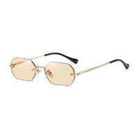 2026 2024 Rimless Rectangle Sunglasses Men For Women Metal Shades Glasses UV400 Frameless