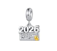 2026 2025 2024 Graduation Diploma Dangle Charms fit Pandora Charm Bracelets Birthday Jewellery Gift for Women Daughter Sister Granddaughter Friends