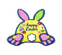 2026 2026 Easter Bunny with Butt Shaped Doormat, Absorbent, Non-Slip, Durable, Easter Bunny Shaped Carpet Crystal Velour, 35.4 Inch.(C, One Size)