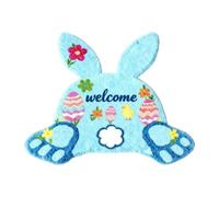 2026 2026 Easter Bunny with Buttock Doormat, Absorbent, Non-Slip, Durable, Easter Bunny Shaped Carpet Crystal Velour, 90cm/35.4 Large.(A, One Size)