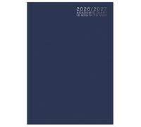 2026 2027 18 Month Academic Diary Week to View - Blue A5 Hardback Desk Diary - Student Planner Academic Teacher Organiser - Weekly Planner Back to School & University