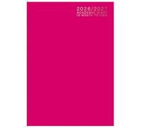 2026 2027 18 Month Academic Diary Week to View - Pink A5 Hardback Desk Diary - Student Planner Academic Teacher Organiser - Weekly Planner Back to School & University