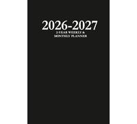 2026-2027 2-Year Weekly & Monthly Planner: Black 6x9 Paperback Organizer with To-Do Lists, Notes, and Calendar Pages