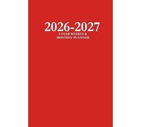2026-2027 2-Year Weekly & Monthly Planner: Red 6x9 Hardcover Organizer with To-Do Lists, Notes, and Calendar Pages