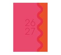 2026-2027 A5 Academic Day a Page Diary - Hardback Mid Year Planner with Coloured Edge - Organiser for Students & Teachers (Pink)