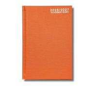 2026-2027 A5 Dap Academic Case bound Diary - Hardback A5 Day A Page Diary for Year Planner for Business, Office, Home, Appointments (Orange)