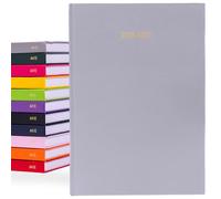 2026 2027 Academic Diary A4 Page a Day - Mid Year Hardback Planner From August 2026 to July 2027 - Student Teacher School Organiser with Ribbon Bookmark (A4, Grey)