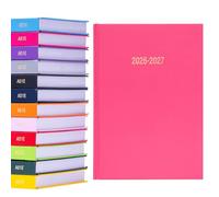 2026 2027 Academic Diary A5 Page a Day - Mid Year Hardback Planner From August 2026 to July 2027 - Student Teacher School Organiser with Ribbon Bookmark (A5, Cerise)