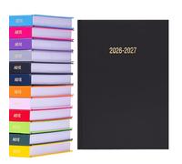 2026 2027 Academic Diary A5 Page a Day - Mid Year Hardback Planner From August 2026 to July 2027 - Student Teacher School Organiser with Ribbon Bookmark (A5, Black)