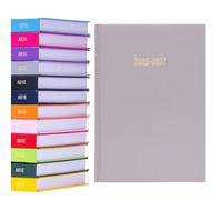 2026 2027 Academic Diary A5 Page a Day - Mid Year Hardback Planner From August 2026 to July 2027 - Student Teacher School Organiser with Ribbon Bookmark (A5, Grey)