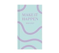 2026 2027 Academic Diary Week to View - Compact Slim Wallet Size Pocket Diary - Padded Hardback Student Planner - Academic Teacher Organiser - Blue Make It Happen Design