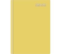 2026-2027 Bright Academic Hardback A5 Day to Page Diary Mid Year School teacher, Planner Year Organizer Lined Dairies (Yellow)