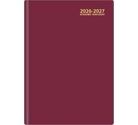 2026-2027 Bright Academic Hardback A5 Day to Page Diary School teacher, Planner Year Organizer Lined Dairies (Burgundy)
