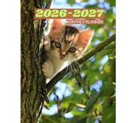 2026-2027 CATS MONTHLY PLANNER-TWO YEAR AGENDA: This has CONTACT, BIRTHDAY LOG, TO-DO LIST,