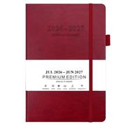 2026-2027 Day Planner PU Leather Daily Academic Planner Notebook 12 Month From Jul.2026-Jun.2027 for Daily Planning Student Journal